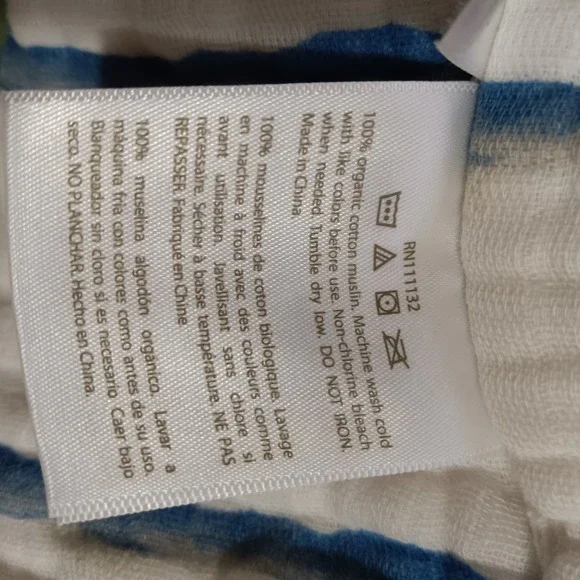 Malabar Baby Kids White Organic Cotton Muslin Sea Life Hooded Robe 1-2 Years - Picture 8 of 8